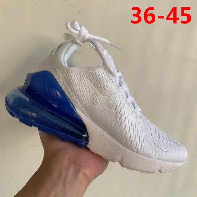 Nike Air Max 270 White and Royal Blue Lifestyle Sneakers 2
