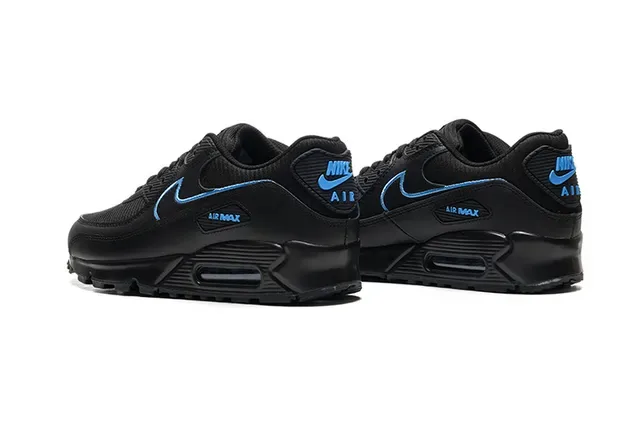 Nike Air Max 90 Black and Blue Lifestyle Sneakers 3