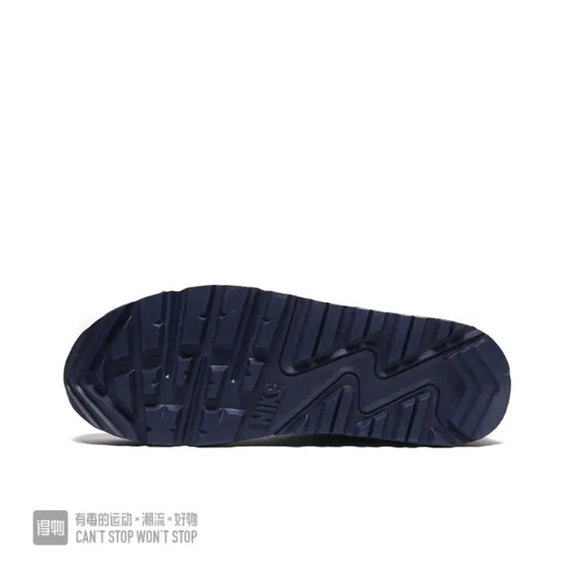 Nike Air Max 90 Navy Blue Textile And Synthetic Upper Visible Cushioning Unit Lifestyle Sneakers 2
