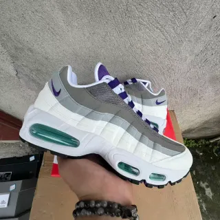 耐克 Air Max 95 白灰紫生活运动鞋