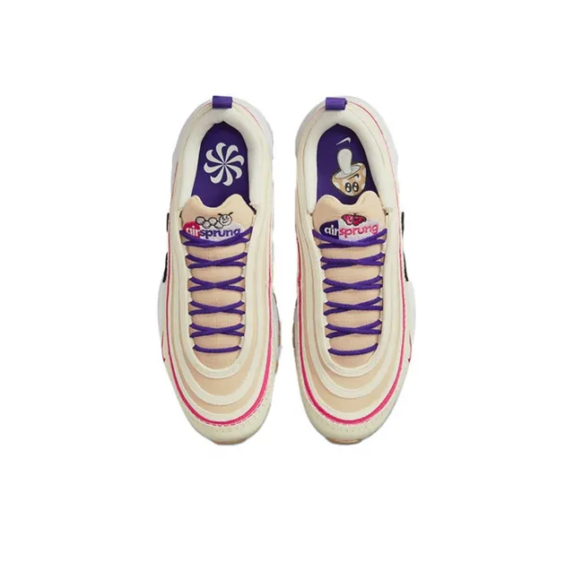 Nike Air Max 97 Beige Pink Purple Lifestyle Sneakers 4
