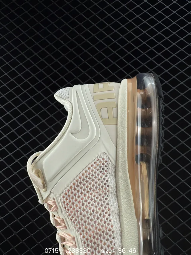 Nike Air Max Beige Negro Low-Top Malla Superior Zapatos de Running 3