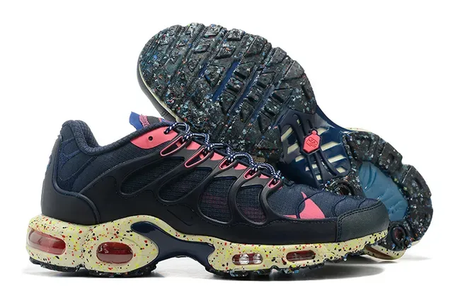 Nike Air Max Plus Navy Pink Speckled Midsole Lifestyle Sneakers 5