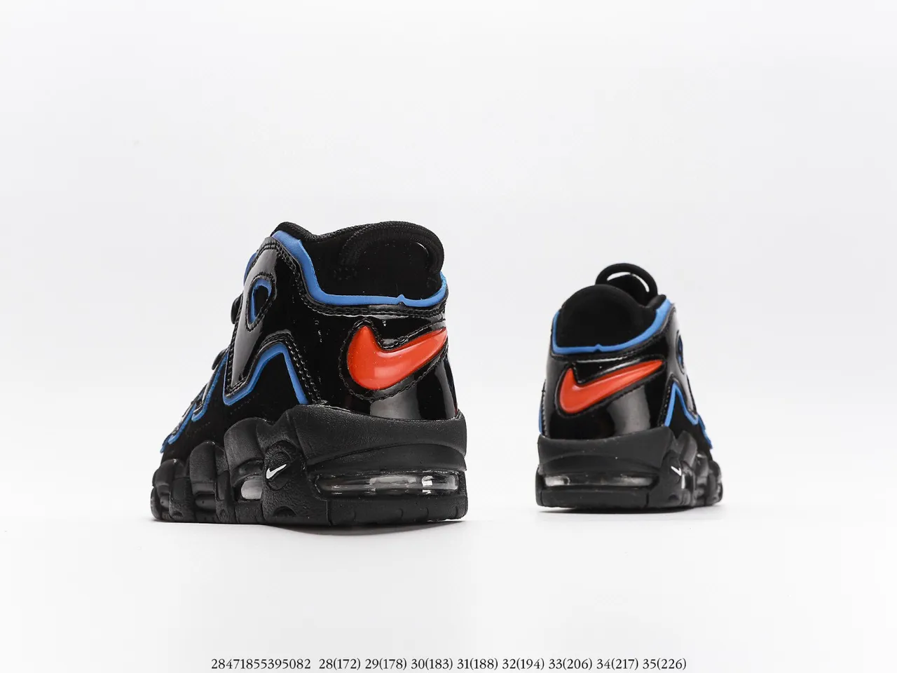 Nike Air More Uptempo Black Blue Cage Basketball Shoes 7