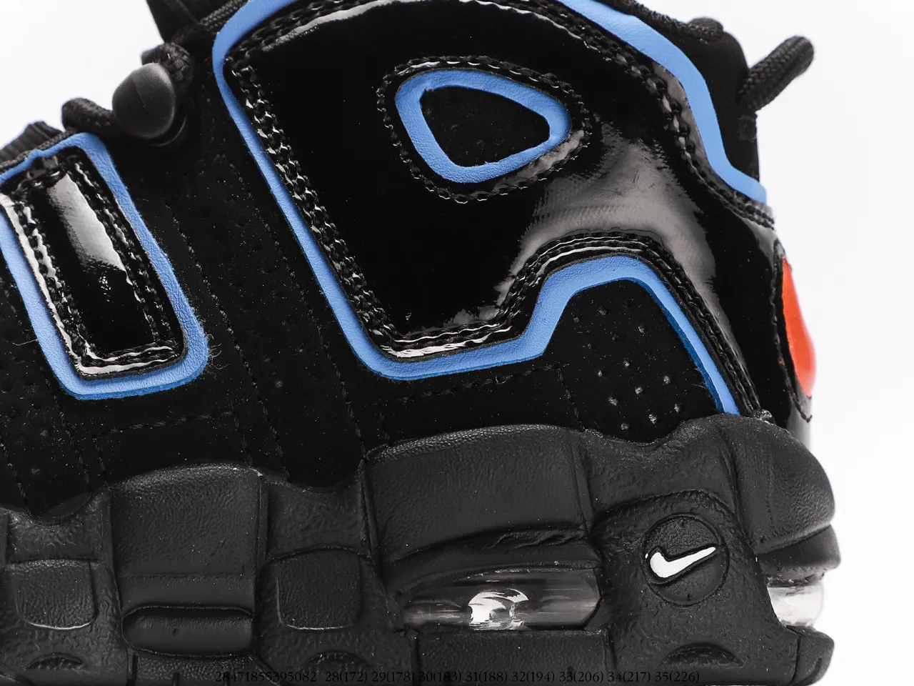 Nike Air More Uptempo Black Blue Cage Basketball Shoes 8