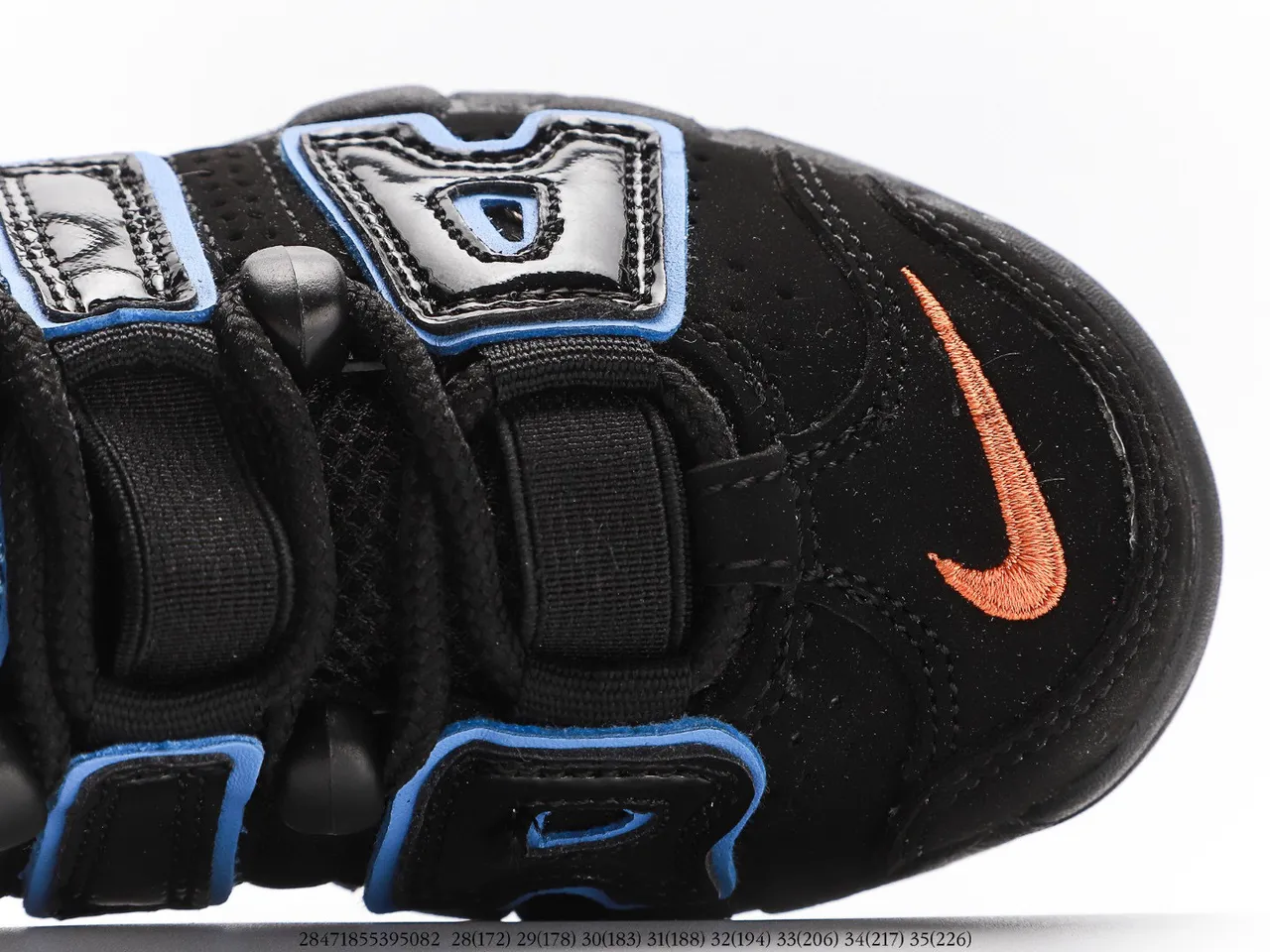 Nike Air More Uptempo Black Blue Cage Basketball Shoes 9