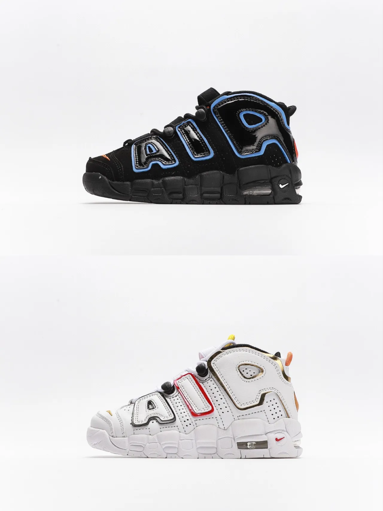 Nike Air More Uptempo Black Blue Cage Basketball Shoes 19