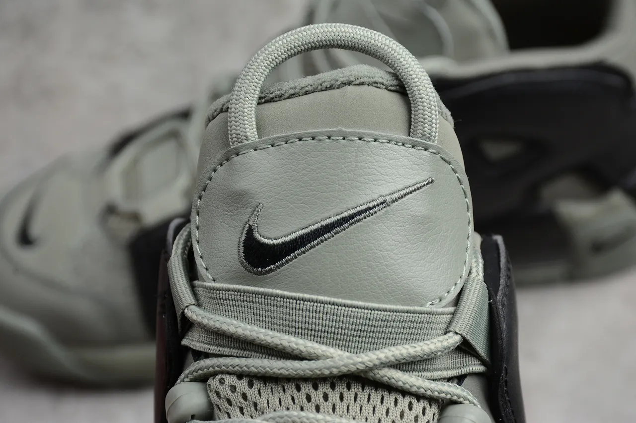 Nike Air More Uptempo Olive Green and Black Basketball Shoes 8