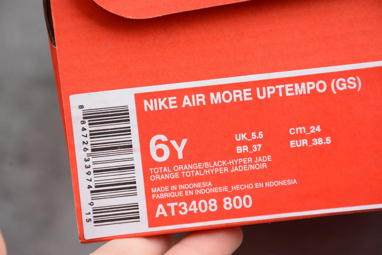 Nike Air More Uptempo Orange, Noir, Turquoise Graphique Chaussures de Basketball 2