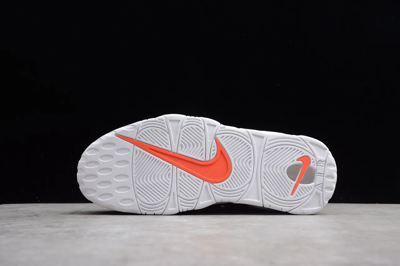 Nike Air More Uptempo Orange, Noir, Turquoise Graphique Chaussures de Basketball 11