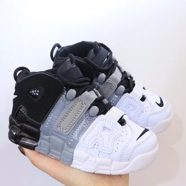 Nike Air More Uptempo White Red Black Basketball Shoes 17