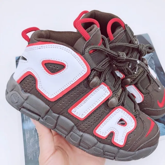 Nike Air More Uptempo White Red Black Basketball Shoes 21