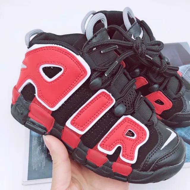 Nike Air More Uptempo White Red Black Basketball Shoes 22