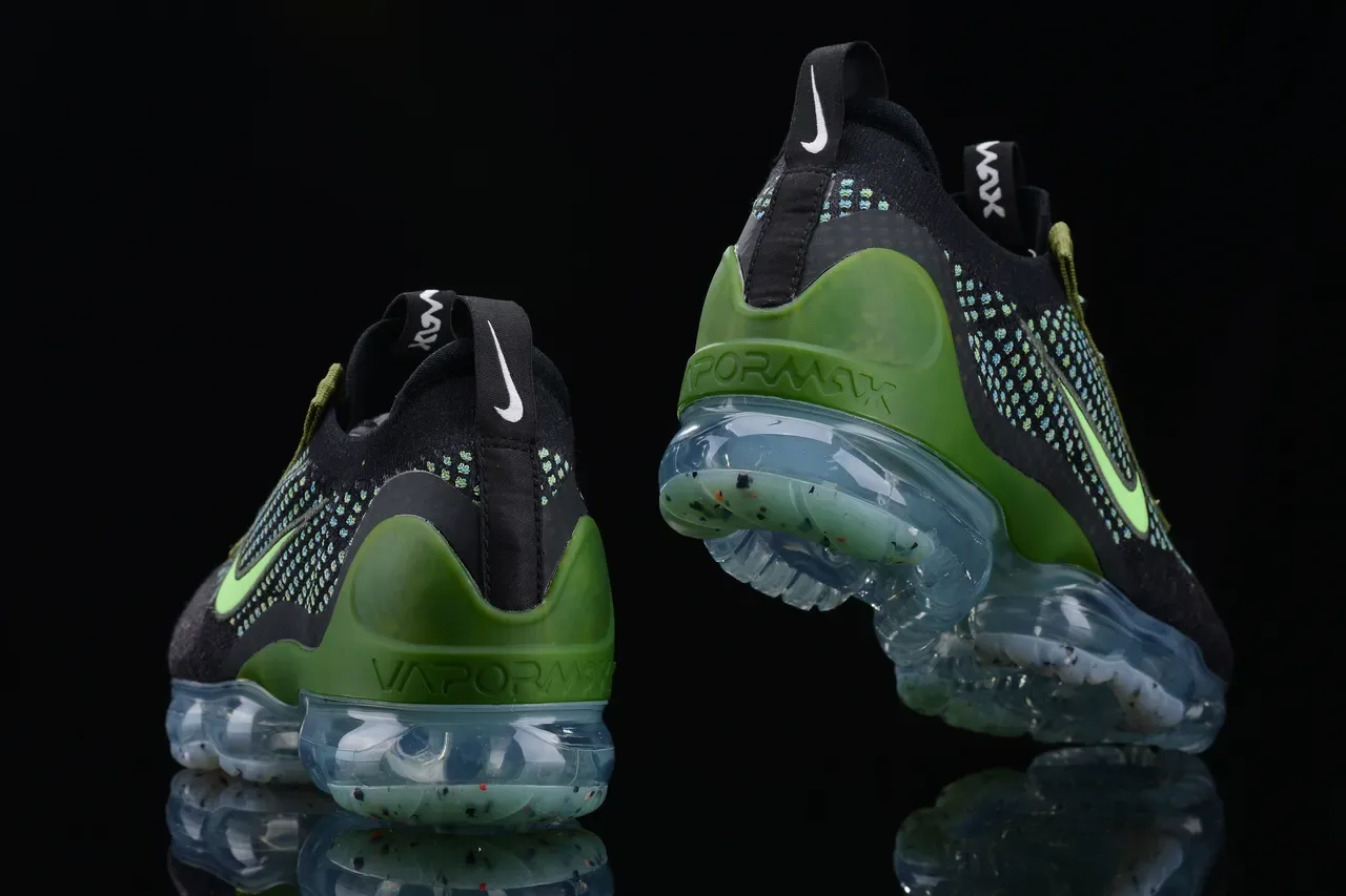 Nike Air VaporMax Flyknit Chaussures Lifestyle Noir Lime Green 3