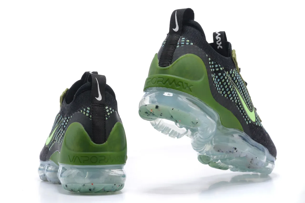 Nike Air VaporMax Flyknit Chaussures Lifestyle Noir Lime Green 10