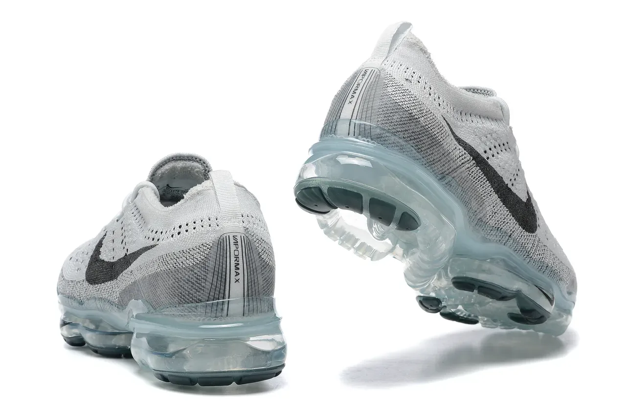 Nike Air VaporMax Flyknit Gray Black Translucent Lifestyle Sneakers 2