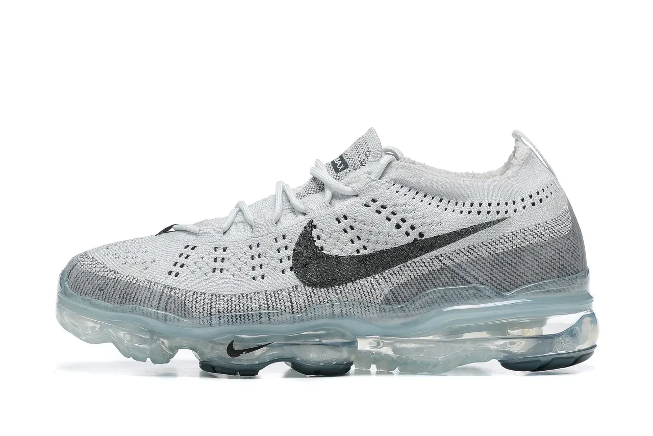 Nike Air VaporMax Flyknit Gray Black Translucent Lifestyle Sneakers 4