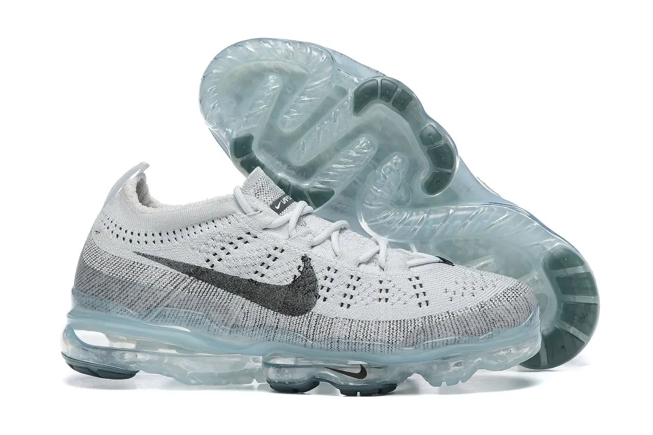 Nike Air VaporMax Flyknit Gray Black Translucent Lifestyle Sneakers 6