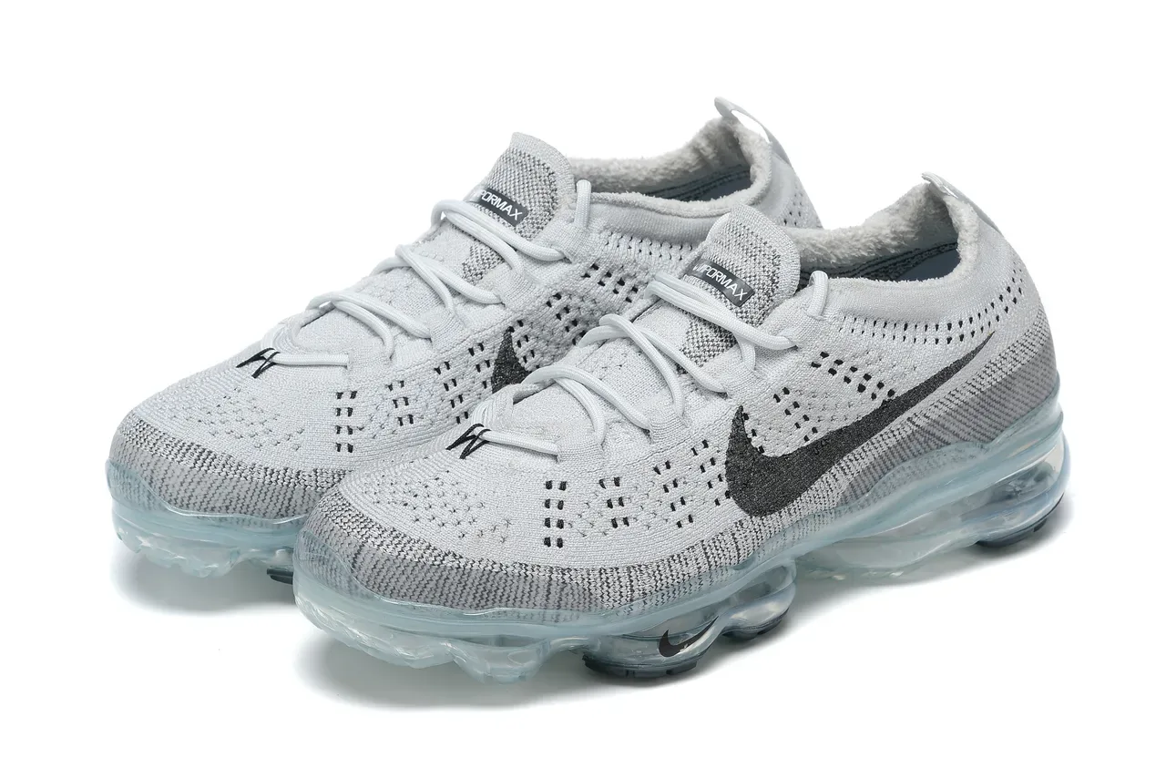 Nike Air VaporMax Flyknit Gray Black Translucent Lifestyle Sneakers 7