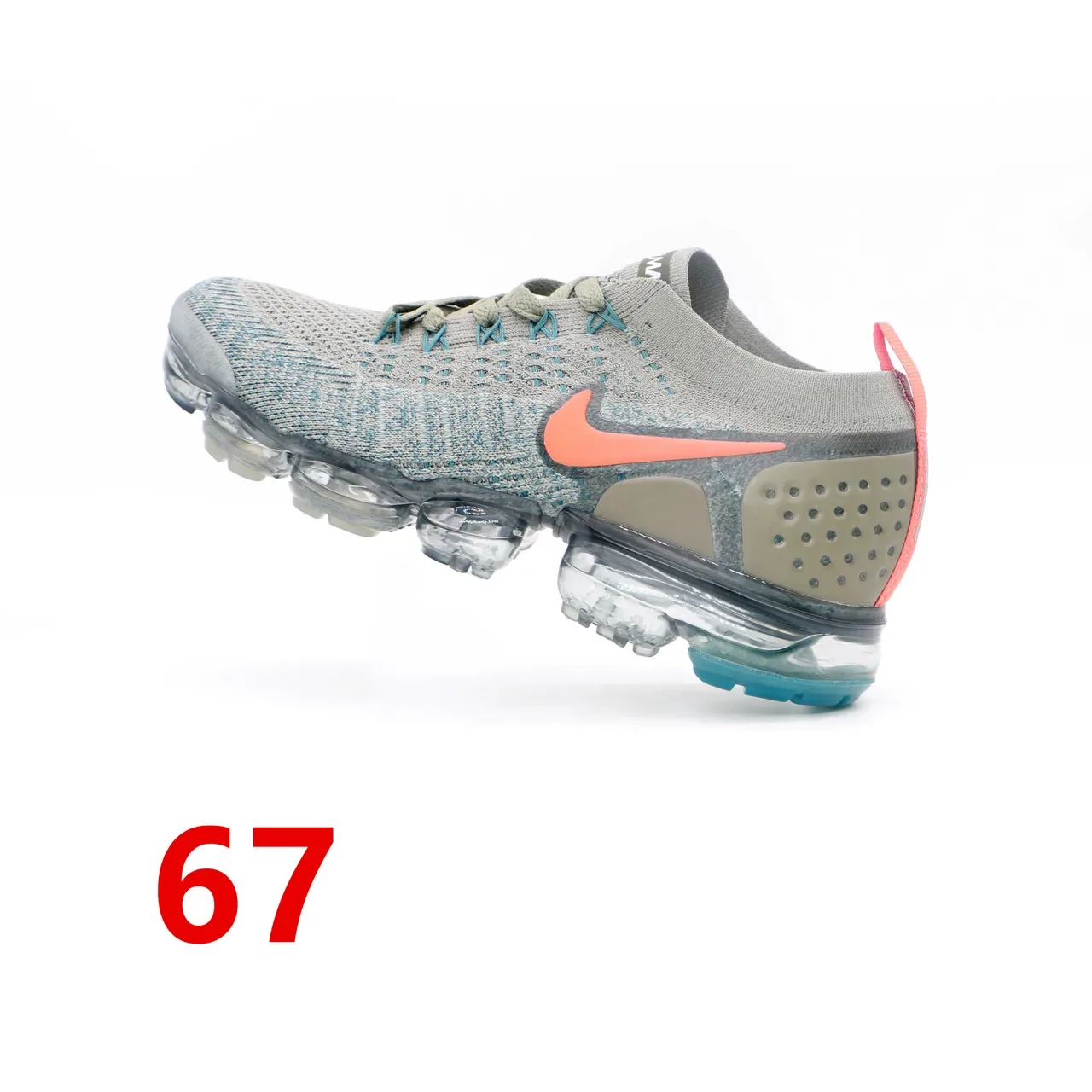 Nike Air VaporMax Flyknit Gray Blue Pink Lifestyle Sneakers 2