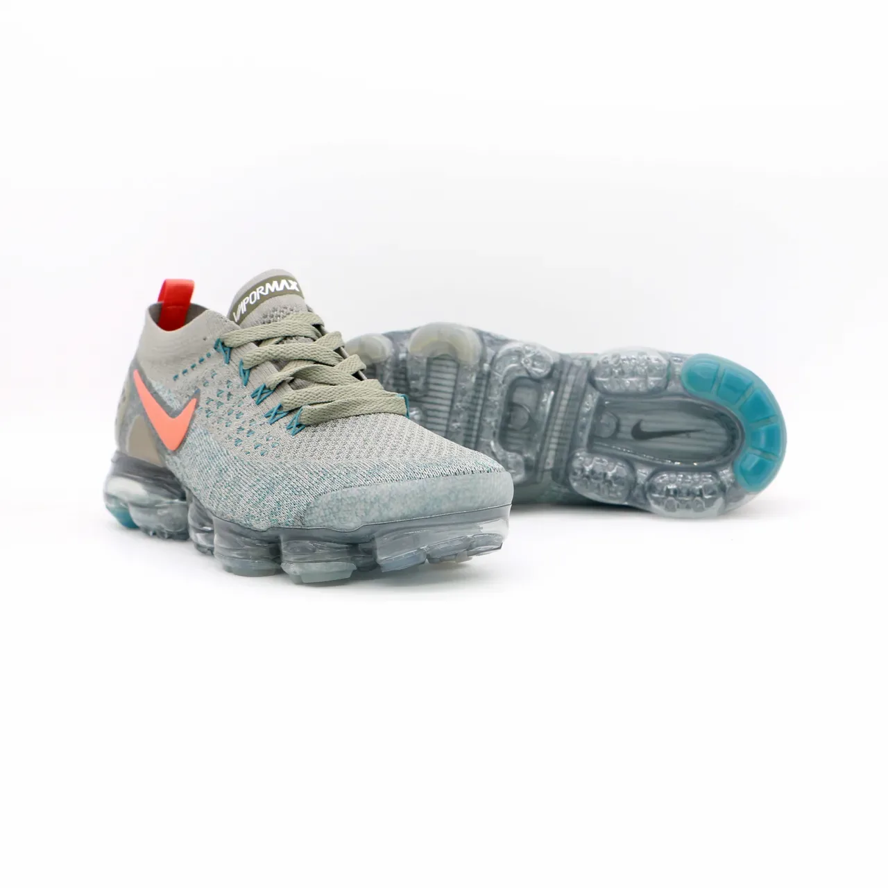 Nike Air VaporMax Flyknit Gray Blue Pink Lifestyle Sneakers 3