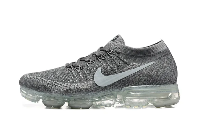 Nike Air VaporMax Flyknit Gray Translucent Lifestyle Sneakers 4