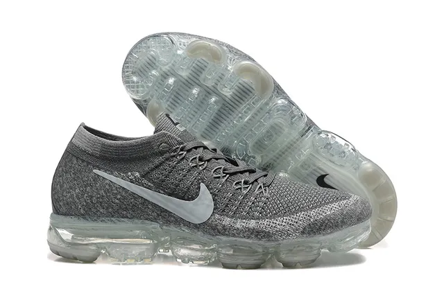 Nike Air VaporMax Flyknit Gray Translucent Lifestyle Sneakers 6