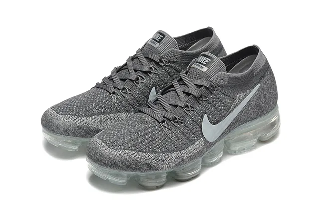 Nike Air VaporMax Flyknit Gray Translucent Lifestyle Sneakers 7