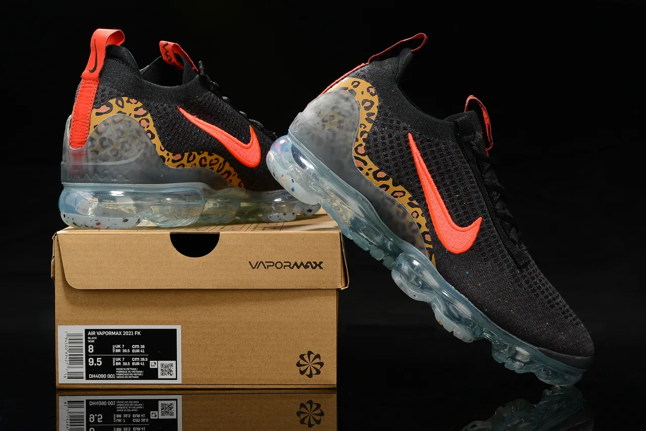Nike Air VaporMax Flyknit Leopard Print Lifestyle Sneakers 9