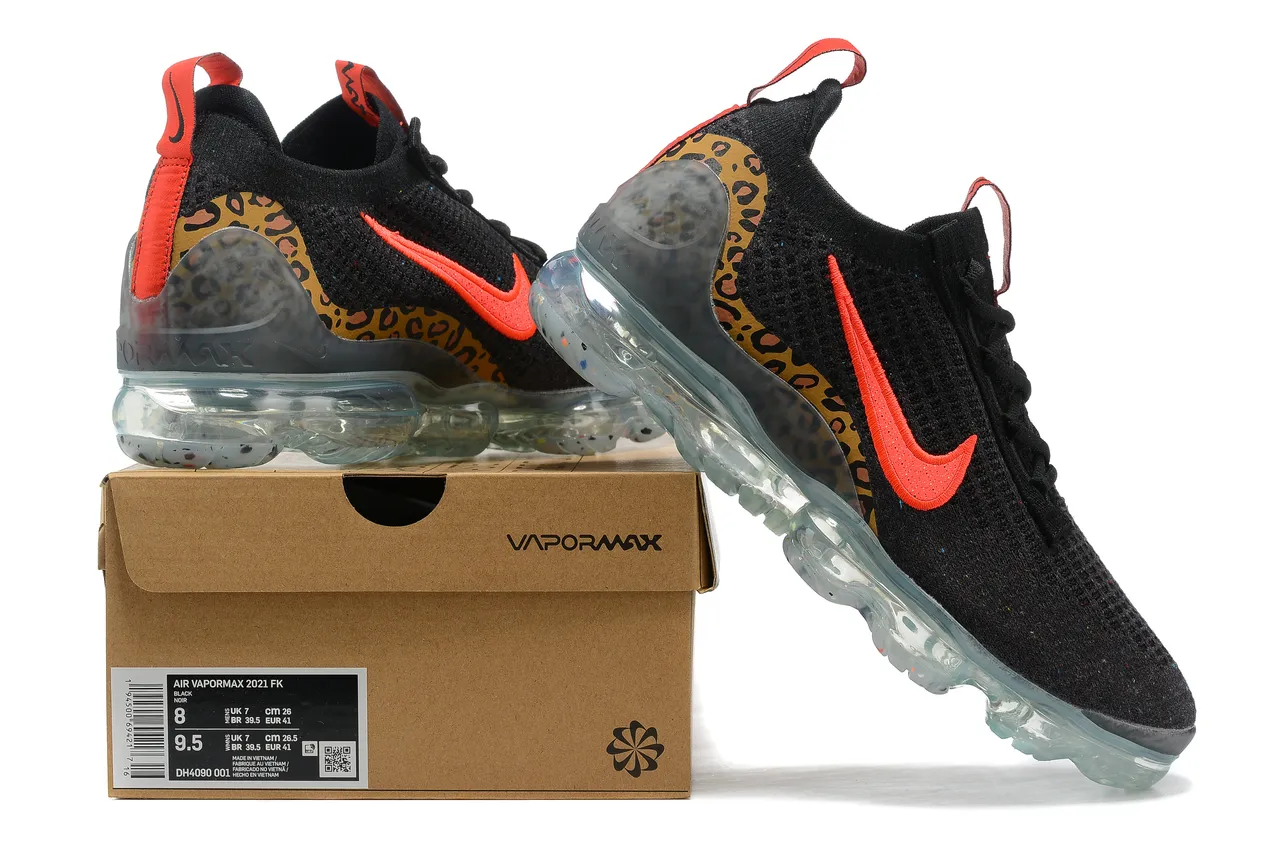 Nike Air VaporMax Flyknit Leopard Print Lifestyle Sneakers 16