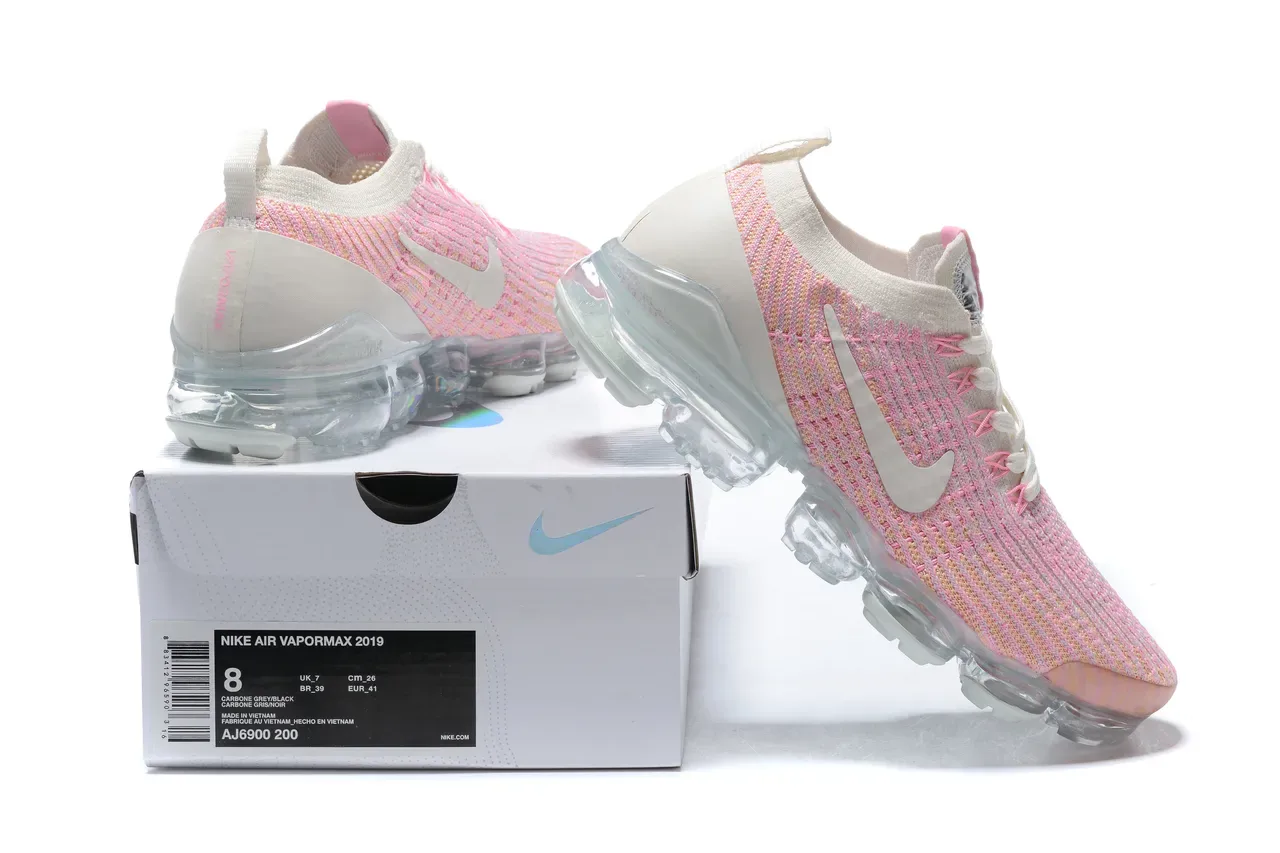 Nike Air VaporMax Flyknit Pink Peach Gradient Lifestyle Sneakers 14