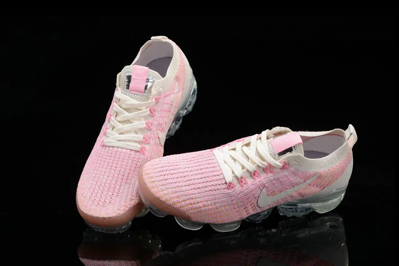 Nike Air VaporMax Flyknit Pink Peach Gradient Lifestyle Sneakers 15