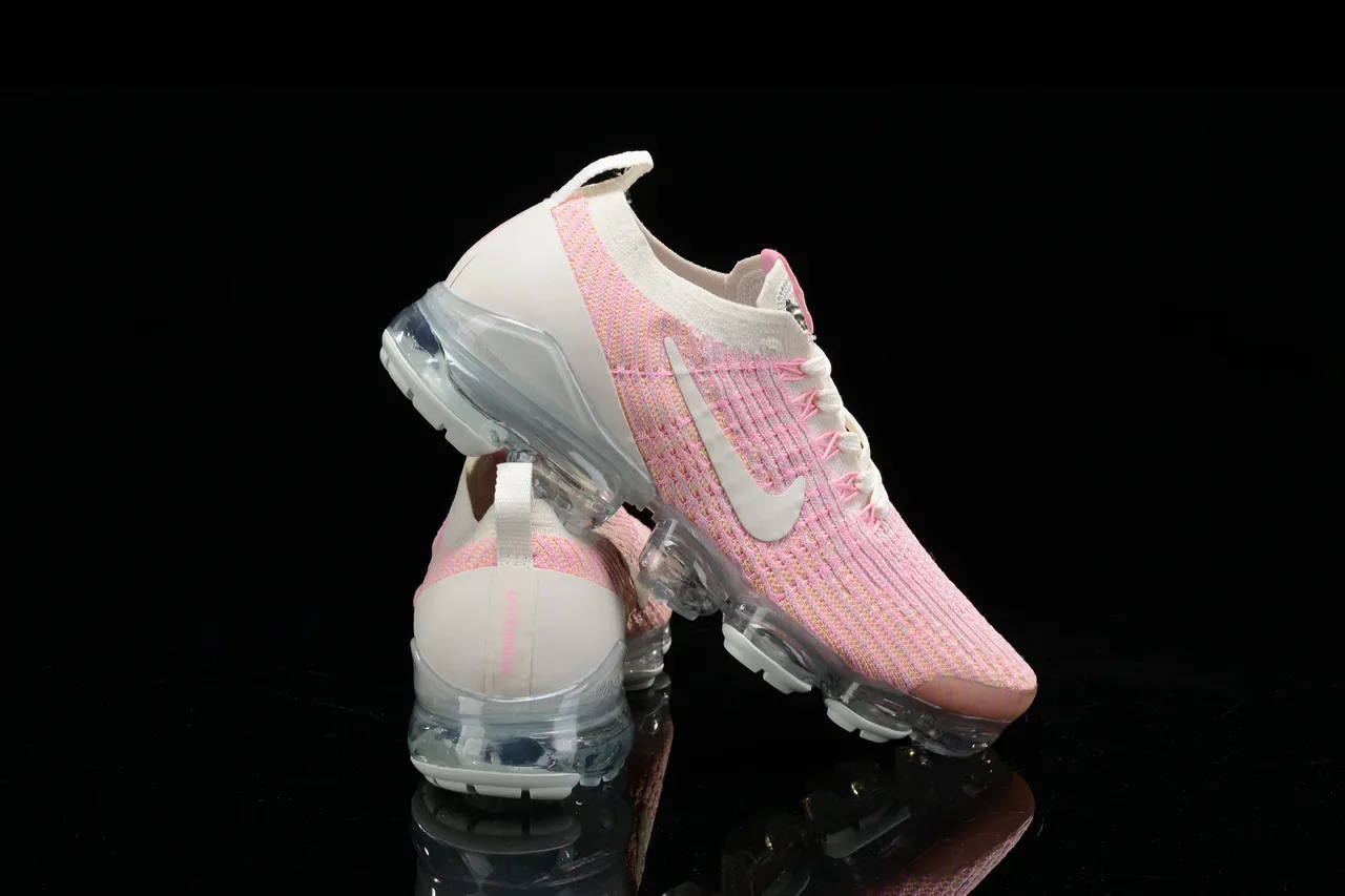 Nike Air VaporMax Flyknit Pink Peach Gradient Lifestyle Sneakers 16