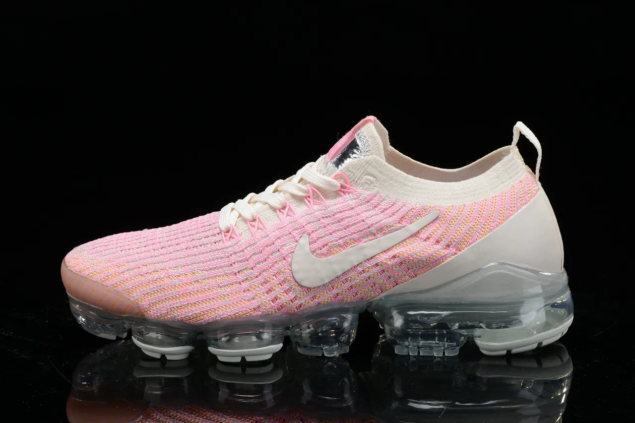 Nike Air VaporMax Flyknit Pink Peach Gradient Lifestyle Sneakers 5
