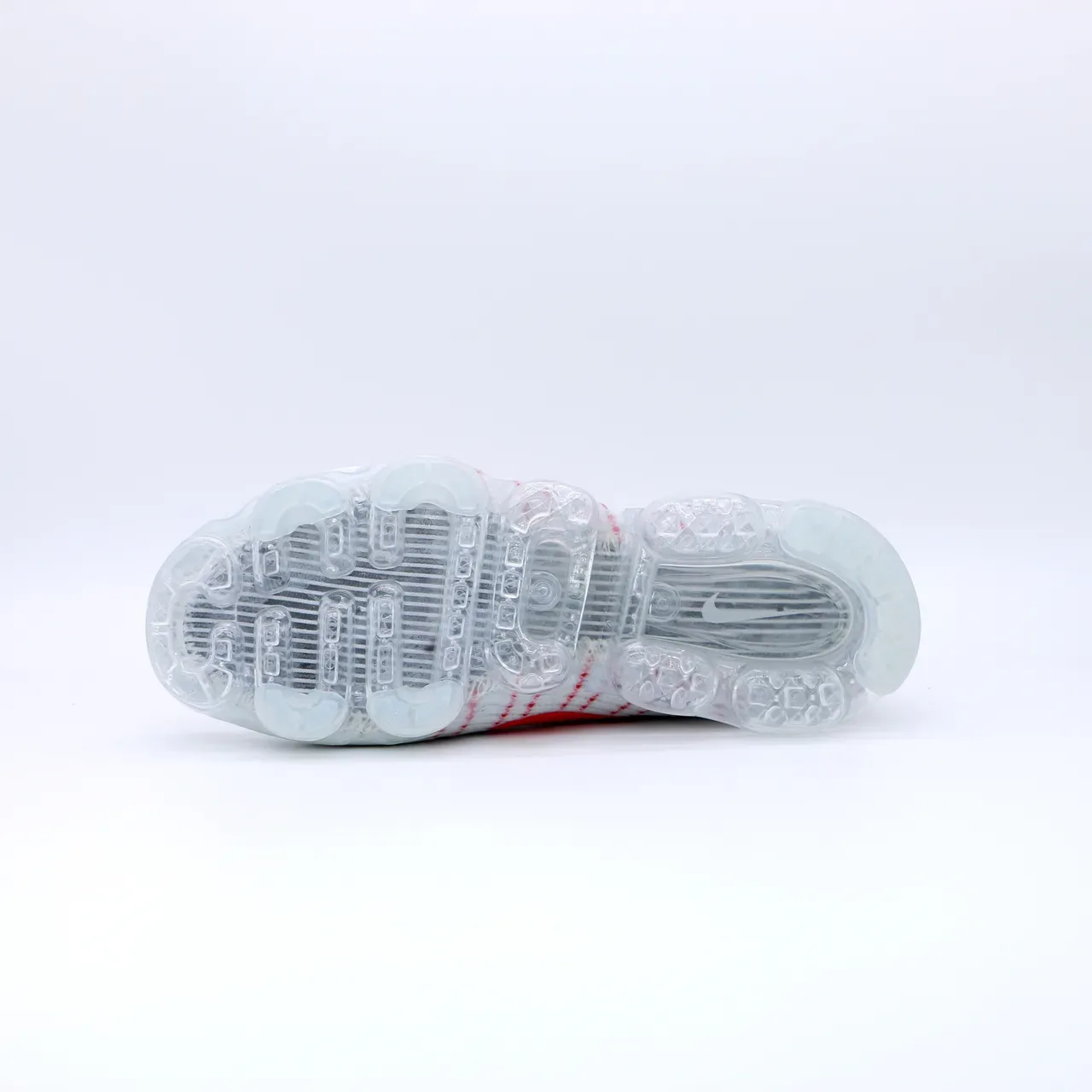 Nike Air VaporMax Flyknit White and Red Lifestyle Sneakers 4