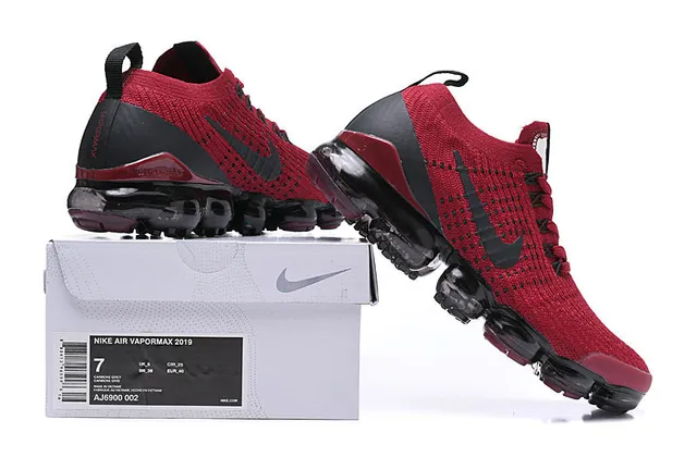 Nike Air VaporMax Vermelho e Preto Tênis de corrida 2