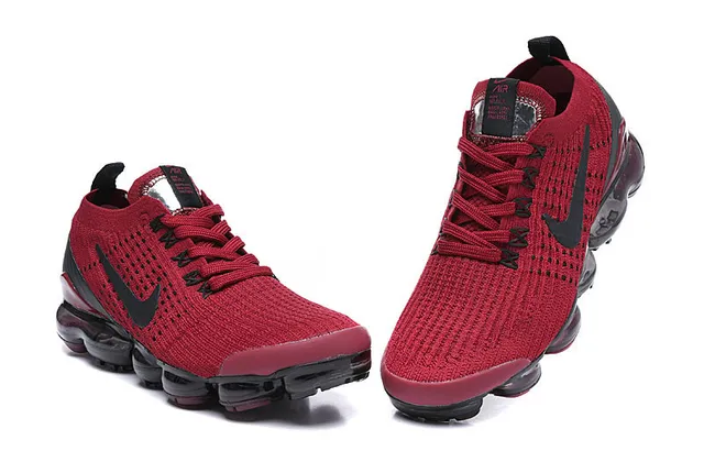 Nike Air VaporMax Vermelho e Preto Tênis de corrida 4