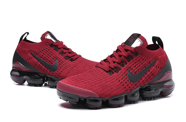 Nike Air VaporMax Vermelho e Preto Tênis de corrida 5