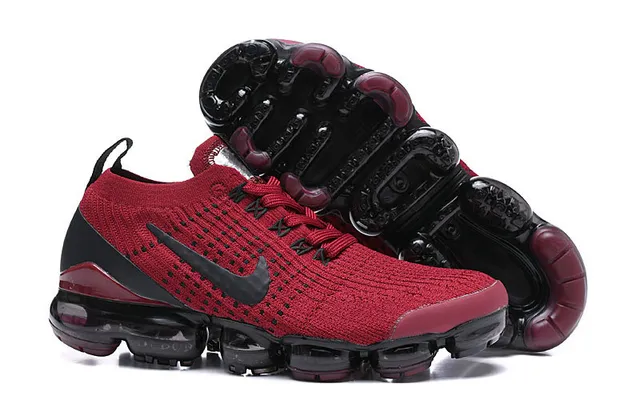 Nike Air VaporMax Vermelho e Preto Tênis de corrida 6