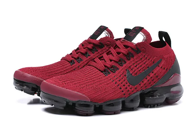 Nike Air VaporMax Vermelho e Preto Tênis de corrida 7