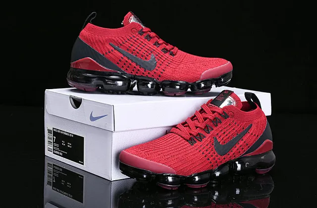 Nike Air VaporMax Vermelho e Preto Tênis de corrida 9
