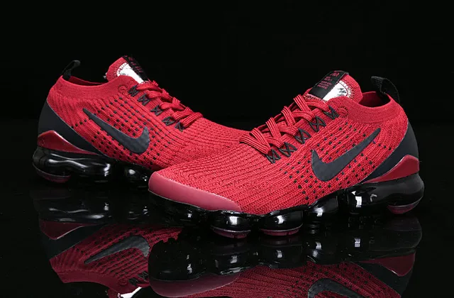 Nike Air VaporMax Vermelho e Preto Tênis de corrida 13