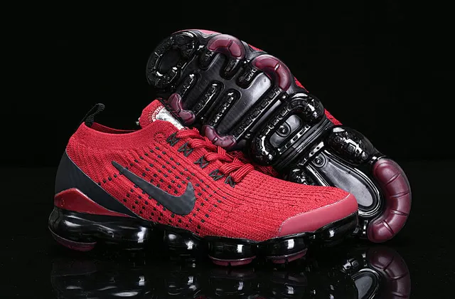 Nike Air VaporMax Vermelho e Preto Tênis de corrida 14