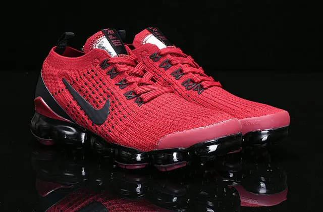Nike Air VaporMax Vermelho e Preto Tênis de corrida 15