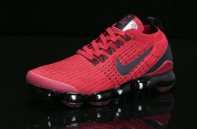 Nike Air VaporMax Vermelho e Preto Tênis de corrida 16