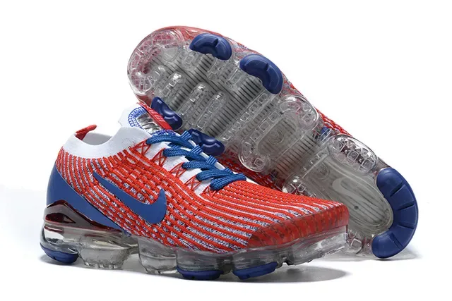 Nike Air VaporMax Chaussures de course Rouge Bleu Blanc 7