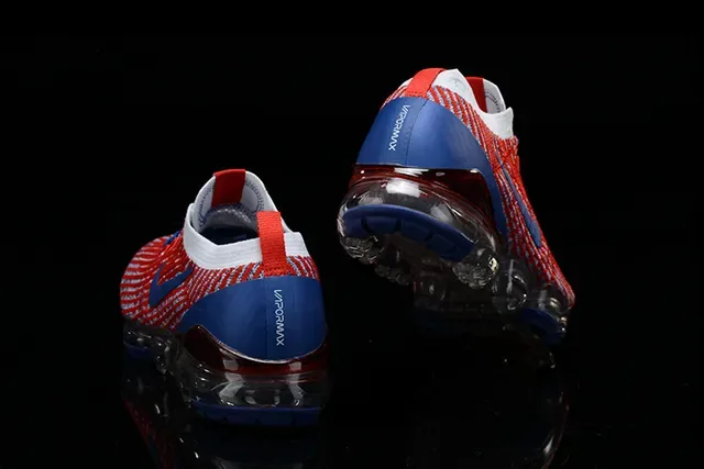 Nike Air VaporMax Chaussures de course Rouge Bleu Blanc 9