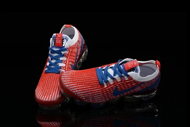 Nike Air VaporMax Chaussures de course Rouge Bleu Blanc 10