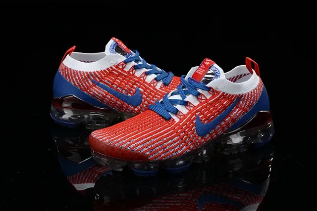 Nike Air VaporMax Chaussures de course Rouge Bleu Blanc 12