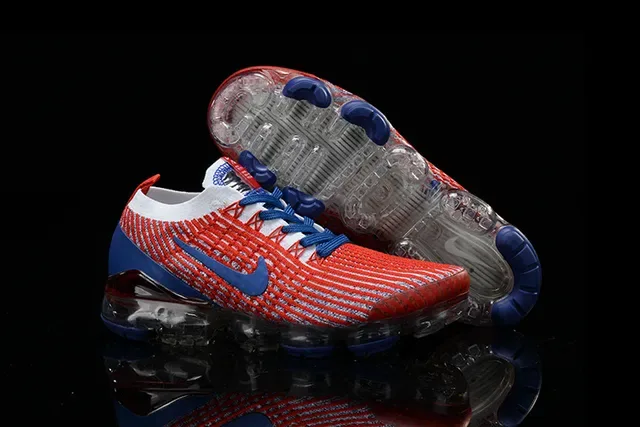 Nike Air VaporMax Chaussures de course Rouge Bleu Blanc 13